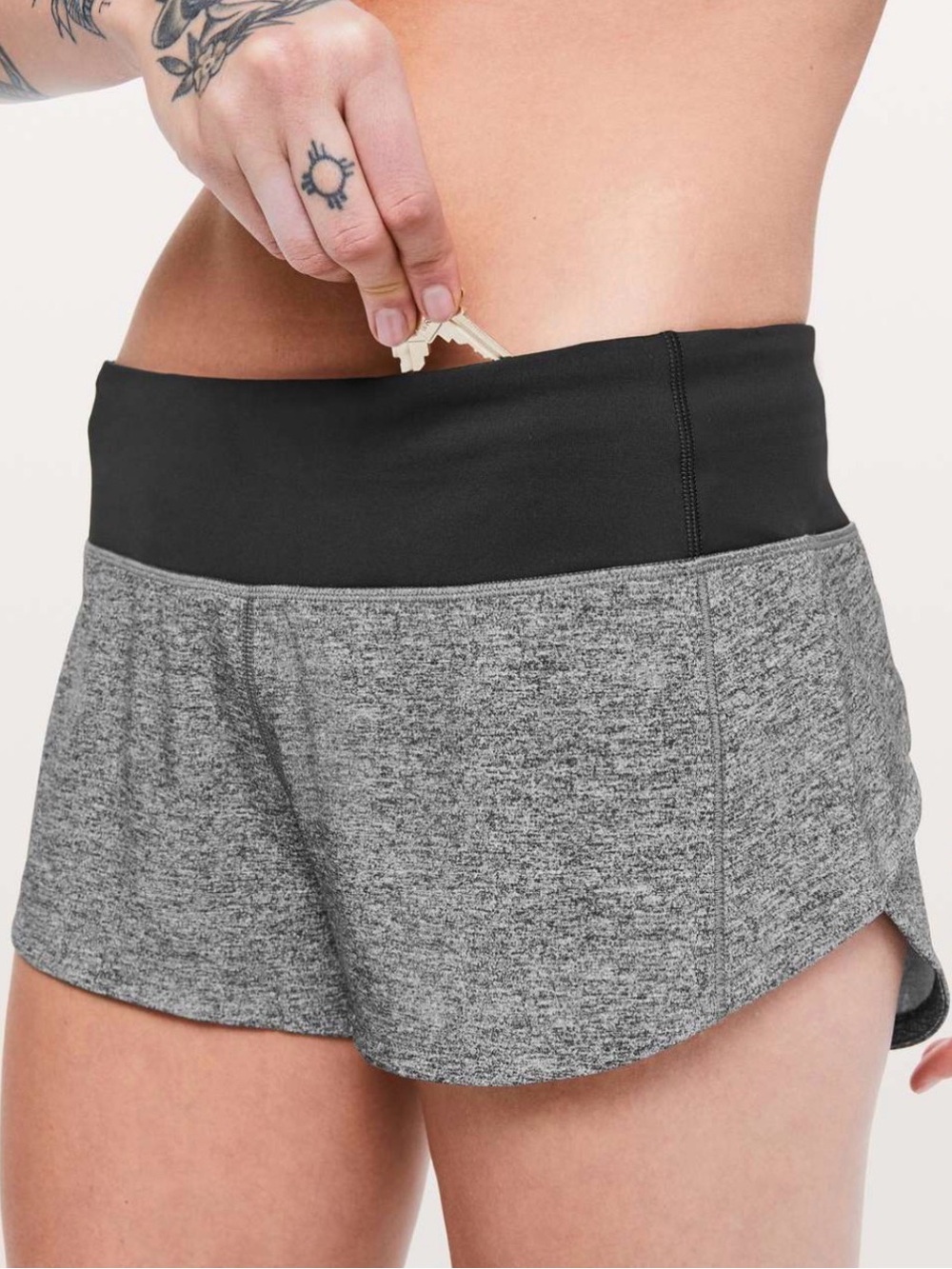 NWT Lululemon Speed Up Short size 4 gray luxe